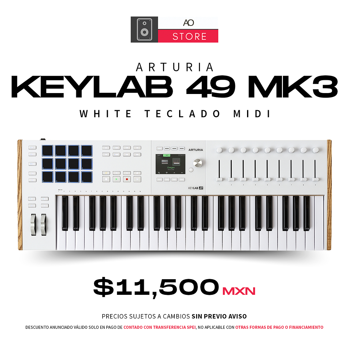 Arturia KeyLab 49 Mk3 White Teclado Midi 1