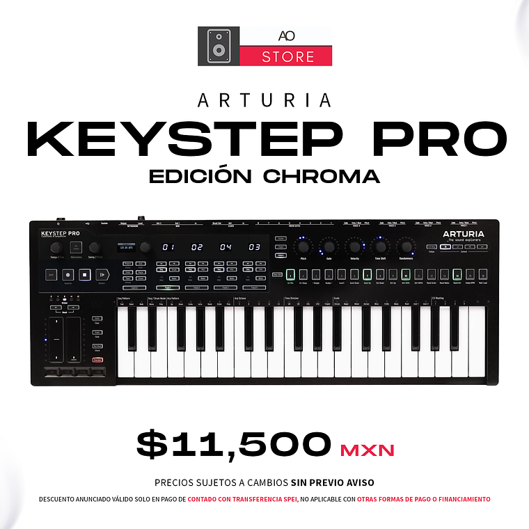 Arturia Keystep Pro Edición Chroma Teclado Midi 1