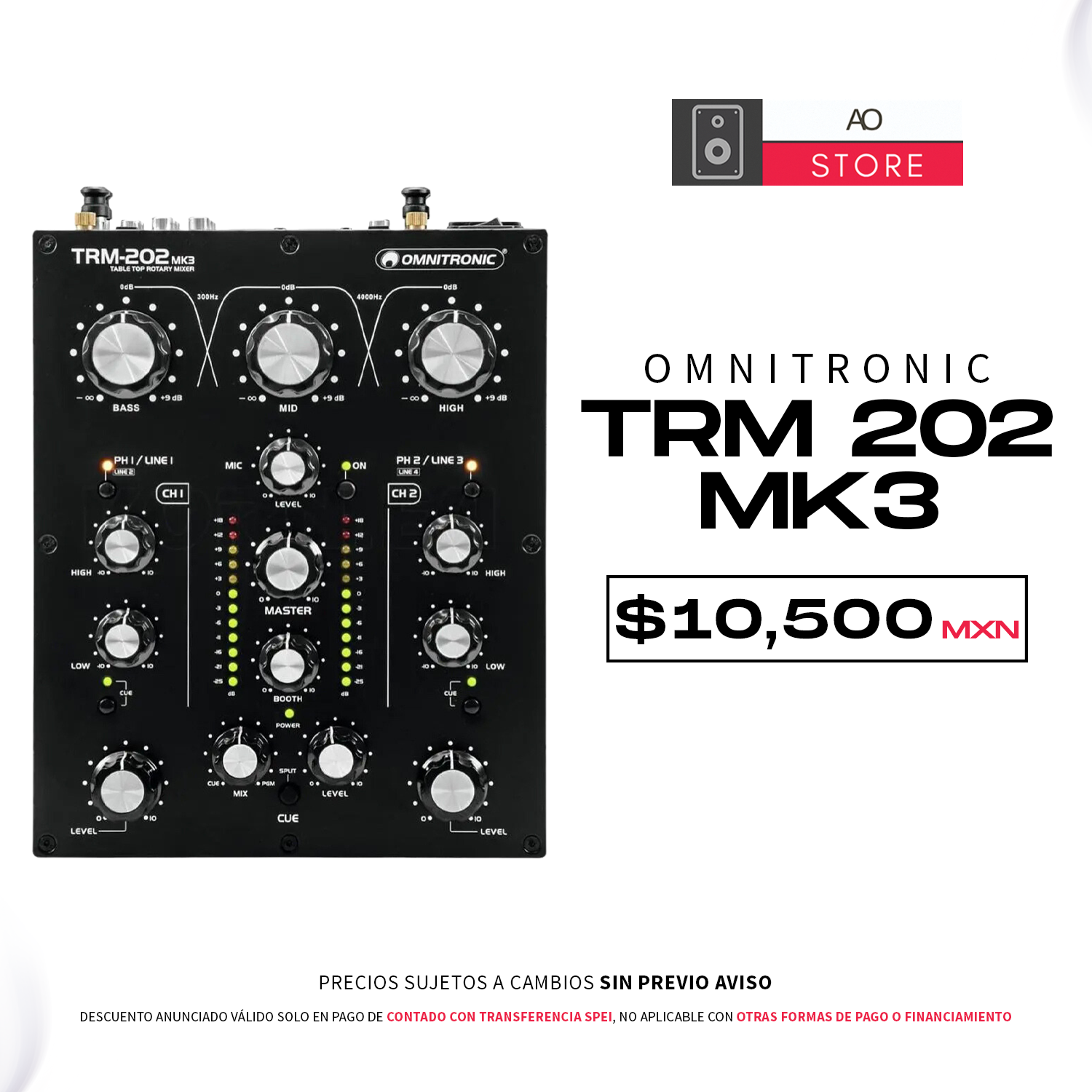 Omnitronic TRM202MK3 Mezcladora Para DJ