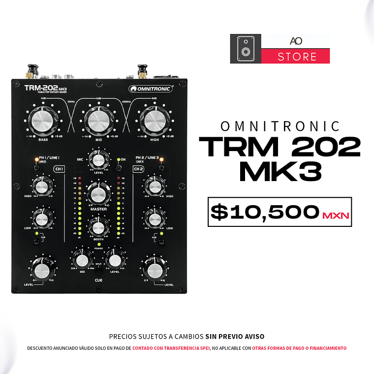 Omnitronic Trm 202 Mk3 Mezcladora para DJ 1