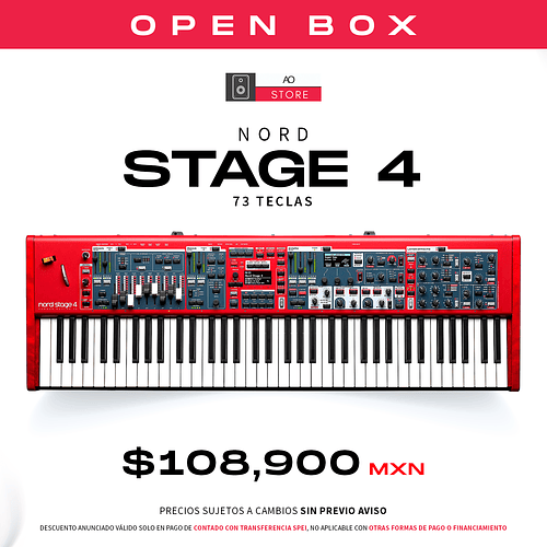 Nord Stage 4 Compact 73 Sintetizador Analógico de 73 Teclas (Open Box)