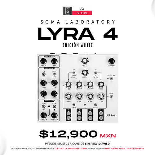 Soma Laboratory Lyra 4 Organismic Drone White Sintetizador