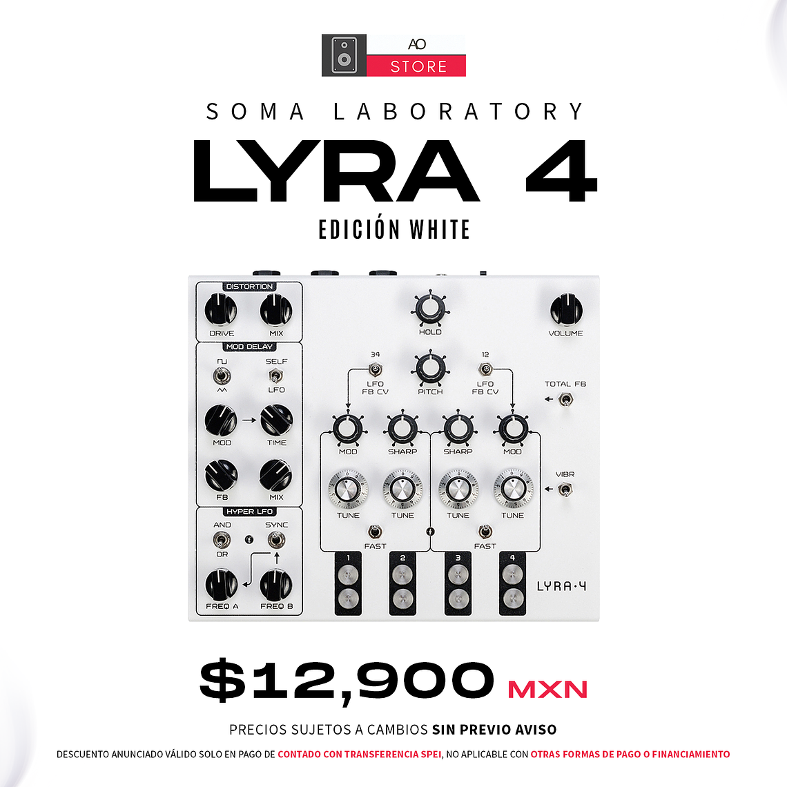 Soma Laboratory Lyra 4 Organismic Drone White Sintetizador 1