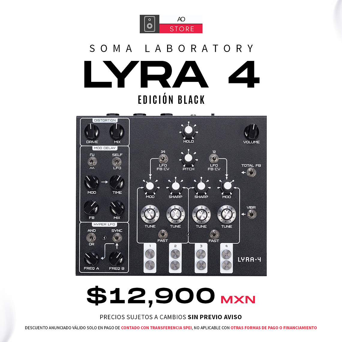 Soma Laboratory Lyra 4 Organismic Drone Black Sintetizador 1