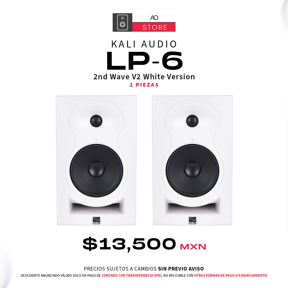 Kali Audio LP 6 Second Wave V2 White Monitores de Estudio (2 Piezas) 1