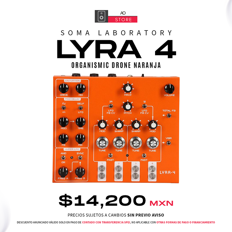 Soma Laboratory Lyra 4 Organismic Drone Naranja Sintetizador 1