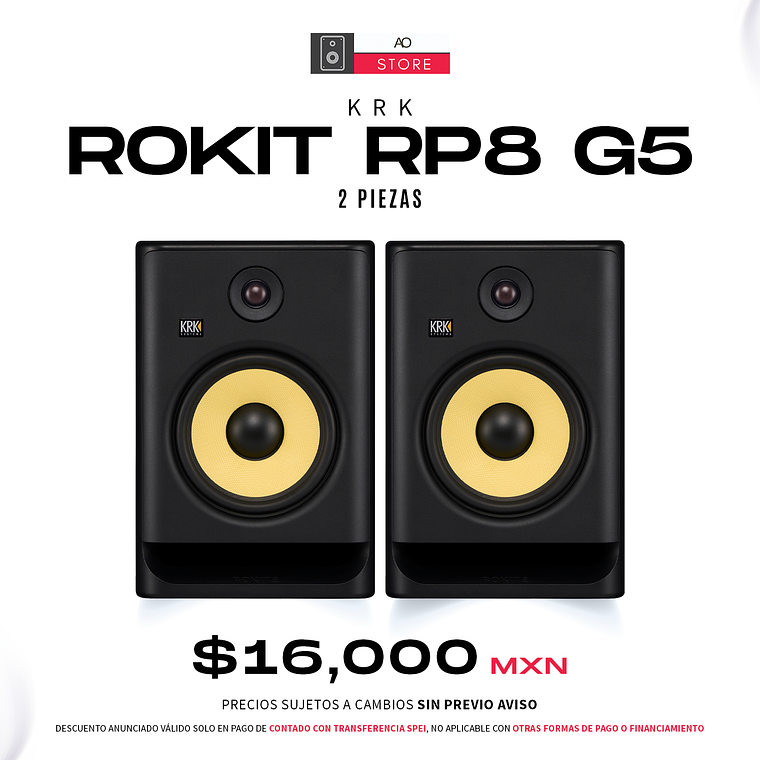 KRK Rokit RP8 G5 Monitores de Estudio (2 Piezas) 1