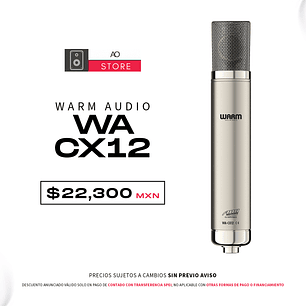 Warm Audio WA CX12 Micrófono Condensador de Tubo Multipatrón