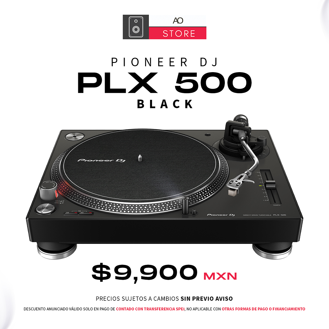 Pioneer DJ PLX 500 Black Tornamesa para DJ 1