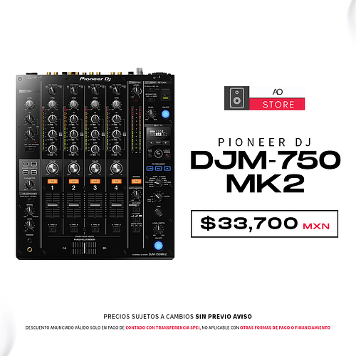 Pioneer DJ DJM 750 Mk2 Mezcladora Para DJ