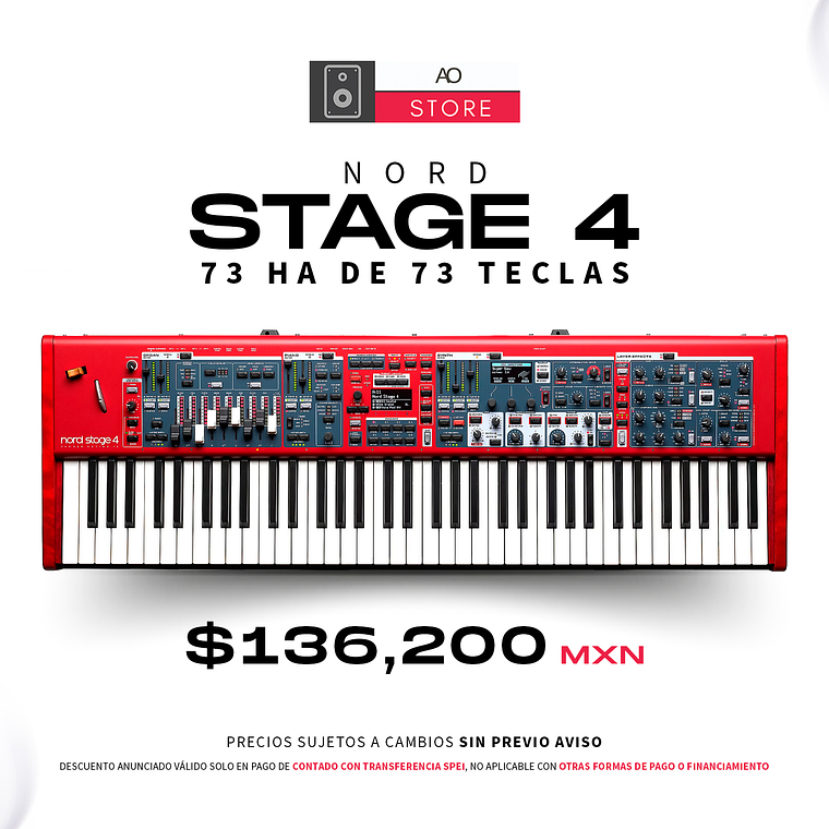 Nord Stage 4 73 HA Sintetizador Analógico de 73 Teclas 1