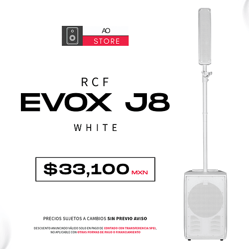 RCF Evox J8 White Sistema De Audio En Torre