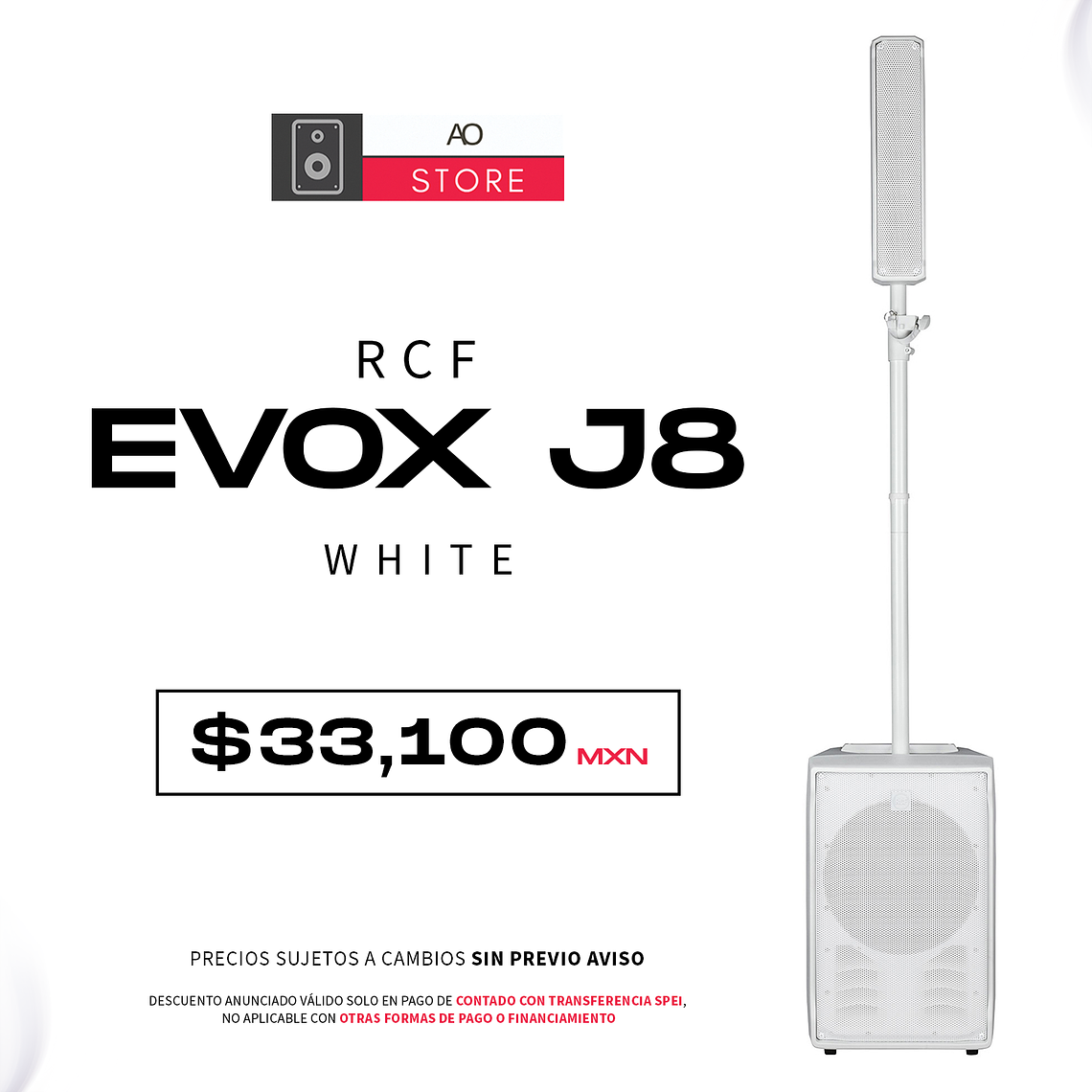 RCF Evox J8 White Sistema De Audio En Torre 1
