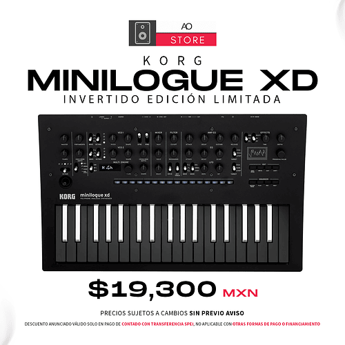 Korg Minilogue XD Invertido Edición Limitada Sintetizador Análogo