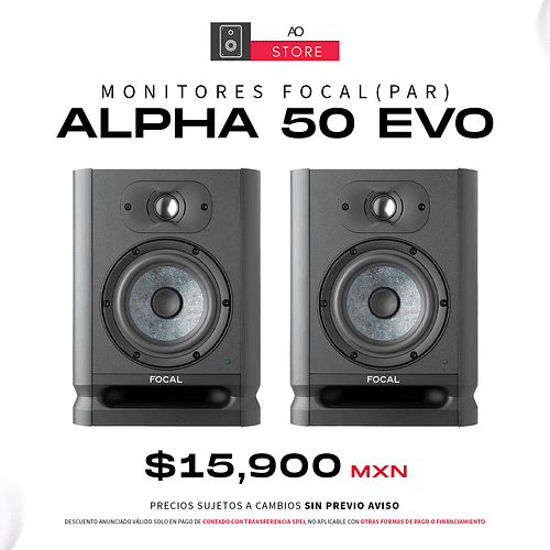 Focal Alpha 50 Evo Monitores de Estudio (2 Piezas)