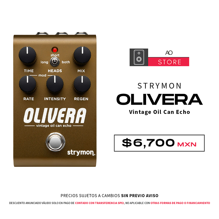 Strymon Olivera Vintage Style Oil Can Echo Pedal de Delay 1