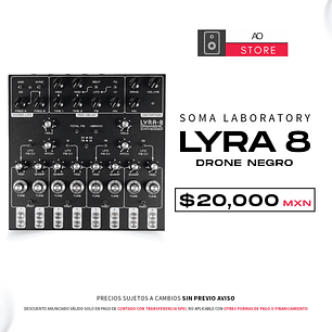 Soma Laboratory Lyra 8 Organismic Drone Negro Sintetizador