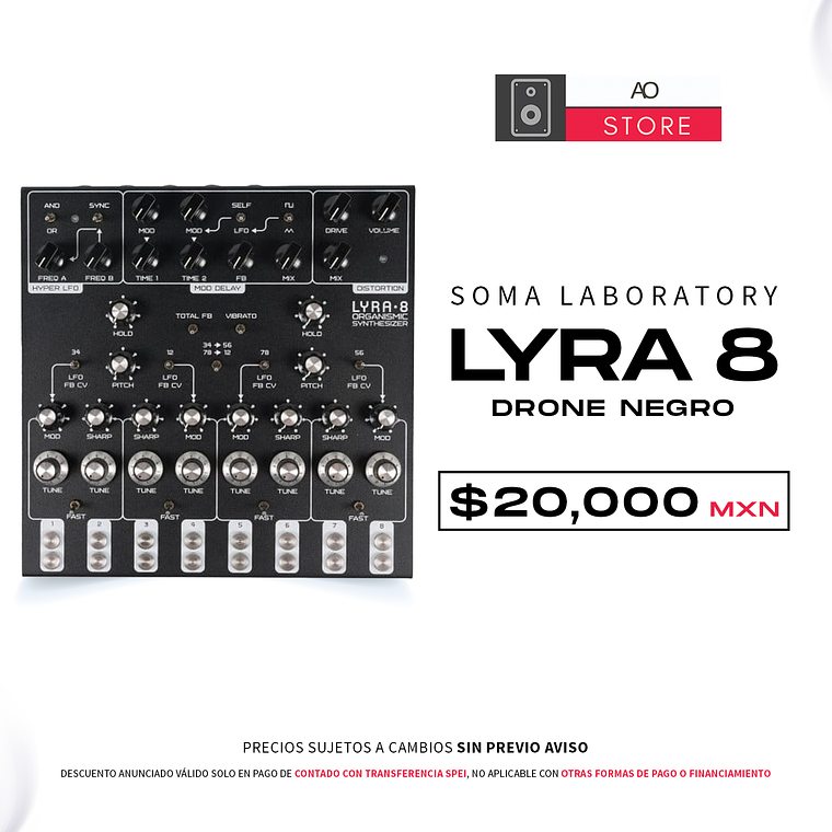 Soma Laboratory Lyra 8 Organismic Drone Negro Sintetizador 1