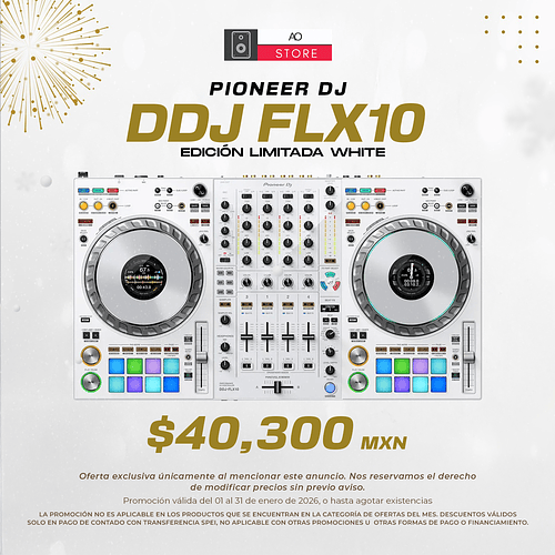 Pioneer DJ DDJ FLX10 Edición Limitada White Controlador para DJ de 4 Canales