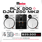 Pioneer DJ PLX 500 White Tornamesa para DJ (2 Piezas) + DJM 250 Mk2 Mezcladora para DJ + De Regalo Pioneer DJ RB VD2 Vinilos de Control Cabina Completa - Miniatura 1