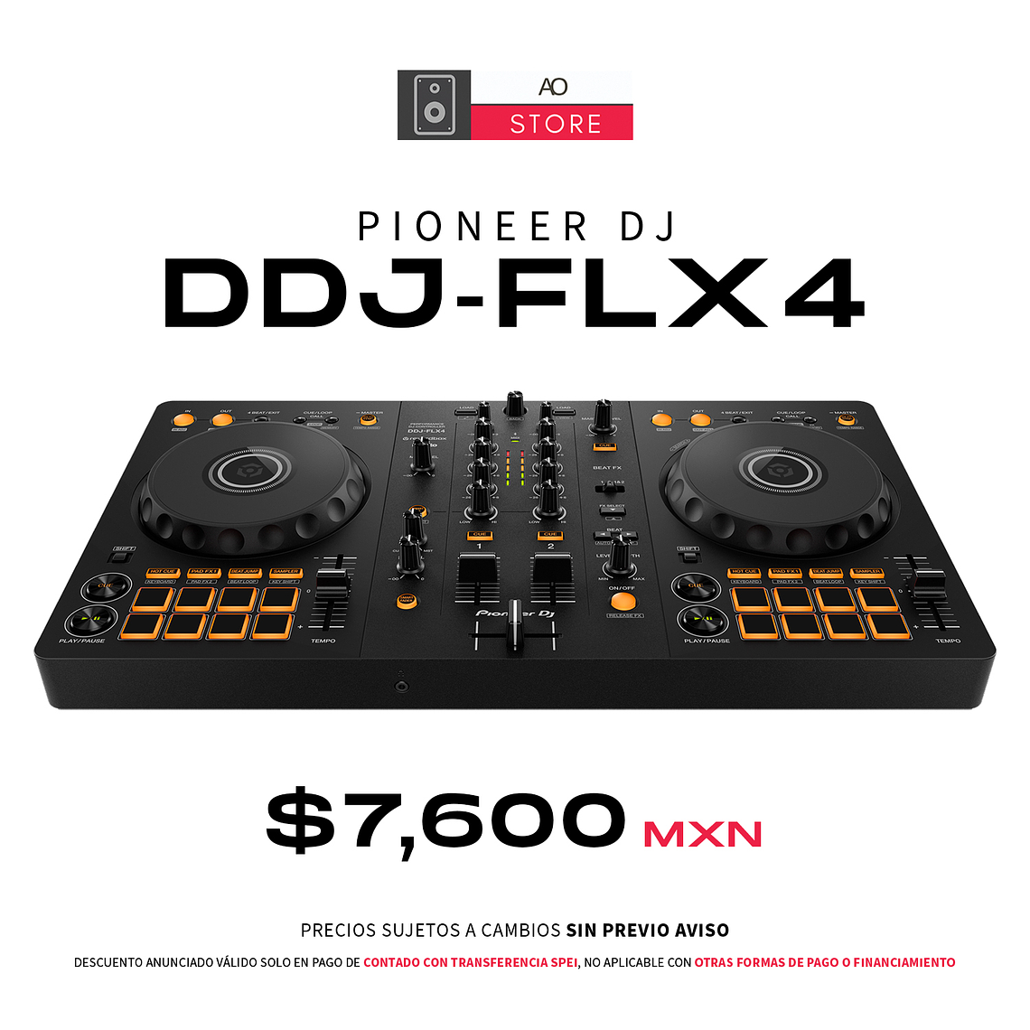 Pioneer DJ DDJ FLX4 Controlador para DJ de 2 Canales 1