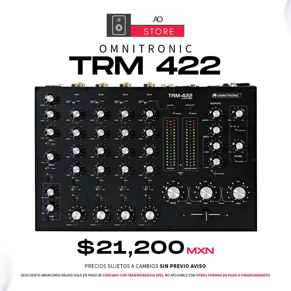 Omnitronic TRM 422 Mezcladora para DJ 1
