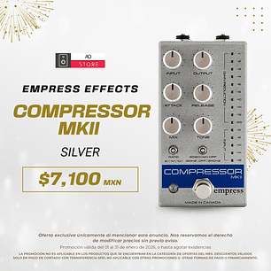 Empress Effects Compressor MKII Silver Pedal Compresor 