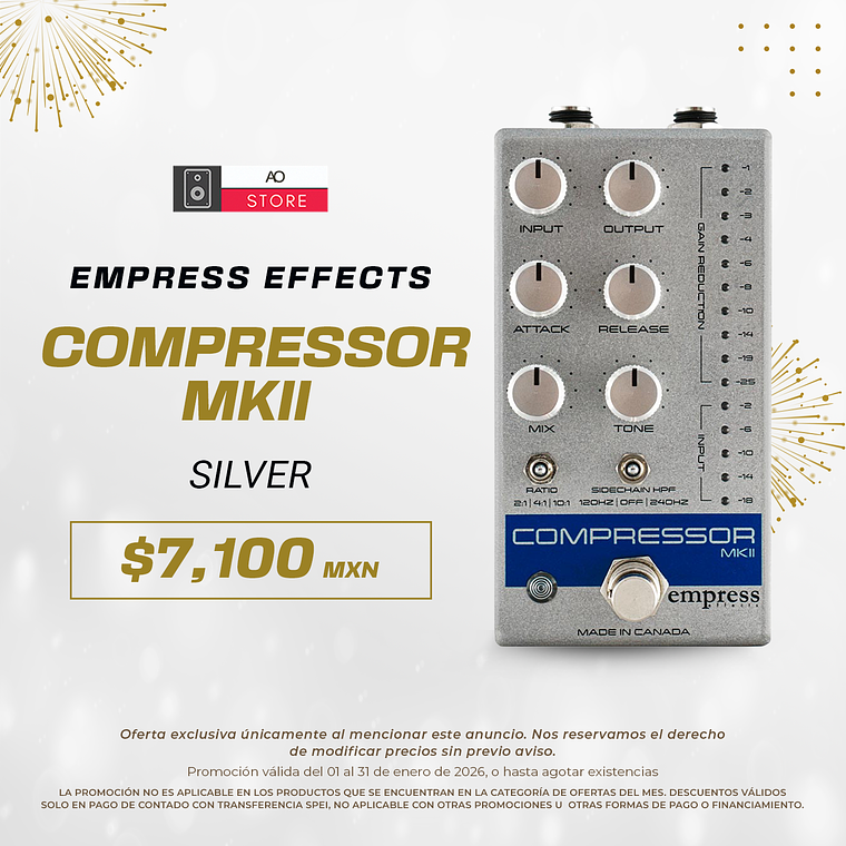 Empress Effects Compressor MKII Silver Pedal Compresor  1