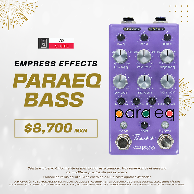 Empress Effects ParaEQ Bass Pedal Ecualizador Parametrico 1