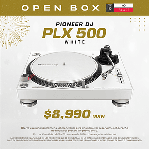 Pioneer DJ PLX 500 White Tornamesa para DJ Open Box