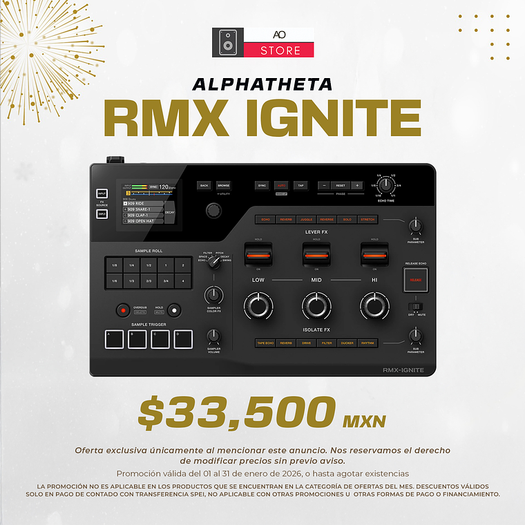 AlphaTheta RMX Ignite Caja de Efectos para DJ 1