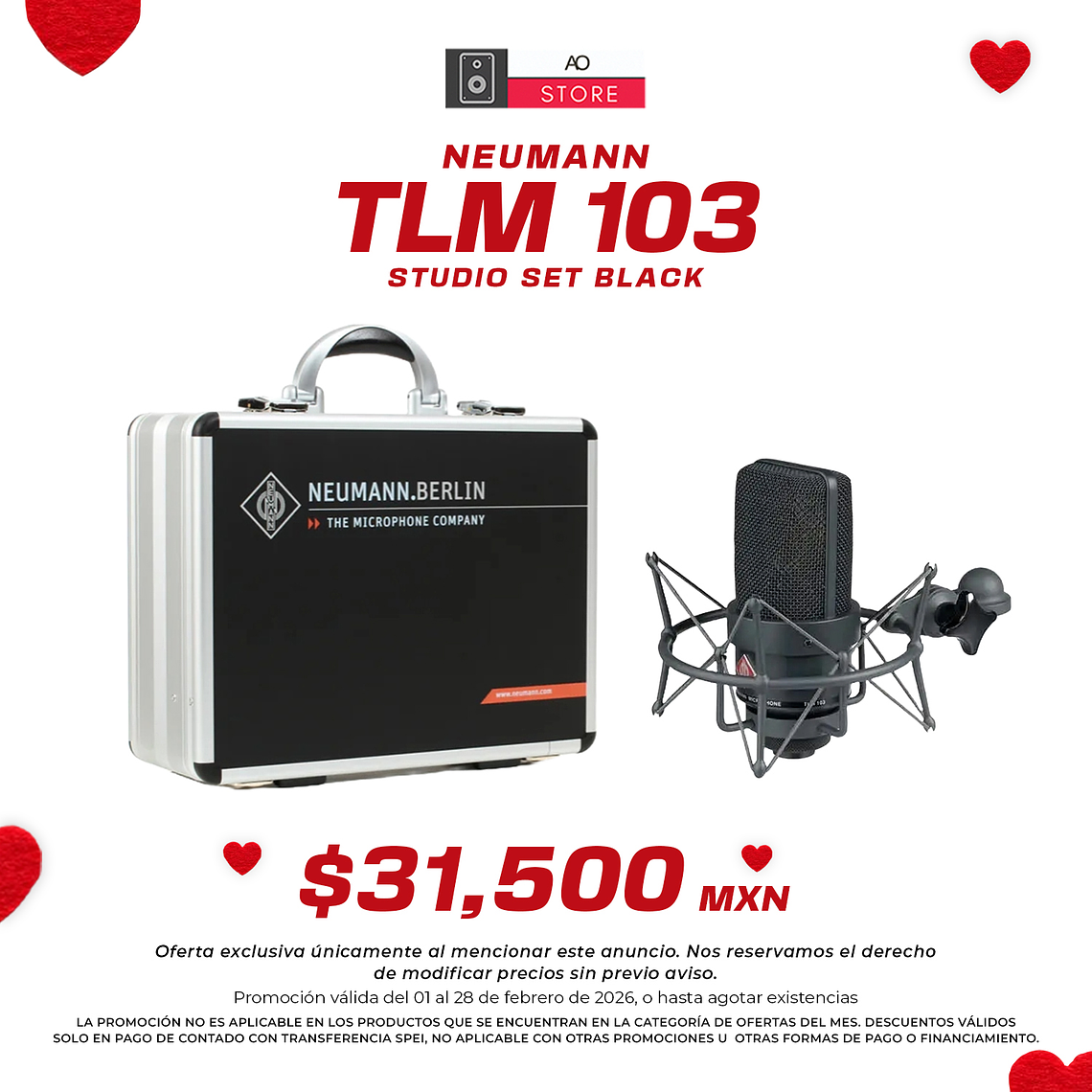 Neumann TLM 103 Studio Set Black Micrófono de Condensador 1