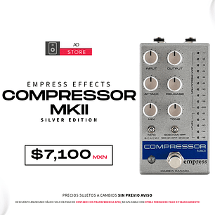 Empress Effects Compressor MKII Silver Pedal Compresor 