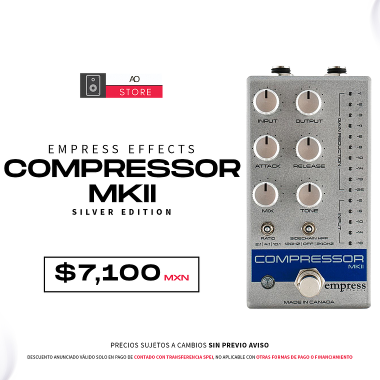 Empress Effects Compressor MKII Silver Pedal Compresor  1