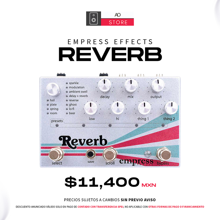 Empress Effects Reverb Pedal Reverb 1