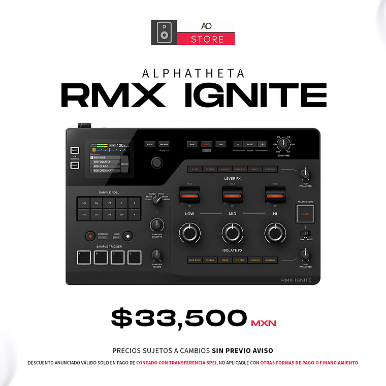 AlphaTheta RMX Ignite Caja de Efectos para DJ 1