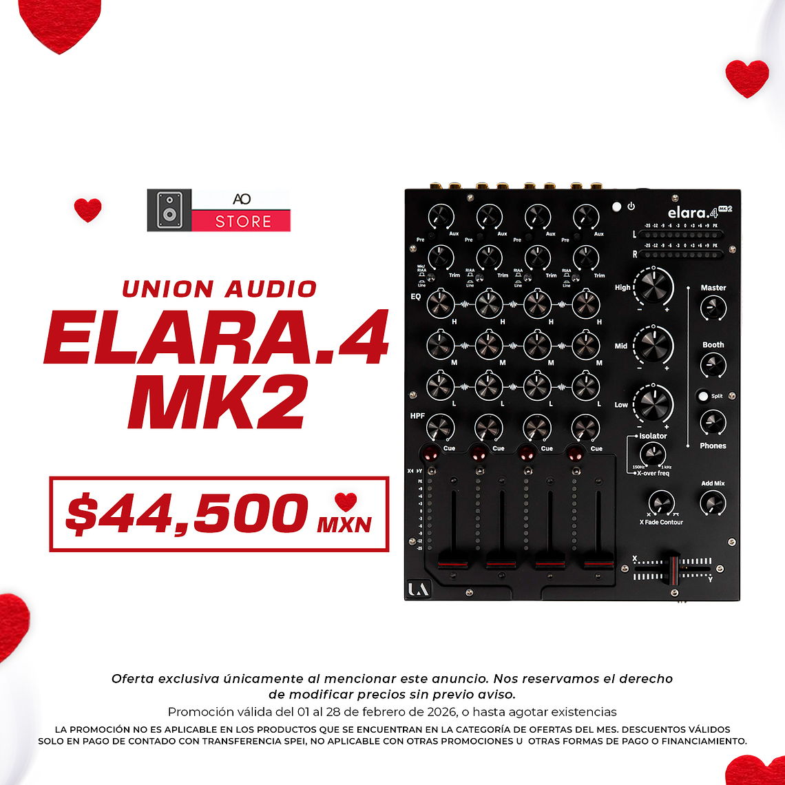 Union Audio elara.4 Mk2 Mezcladora para DJ 1