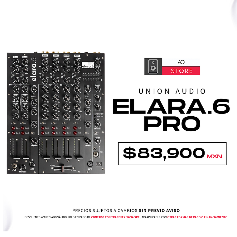 Union Audio elara.6 Pro Mezcladora para DJ de 6 Canales 1