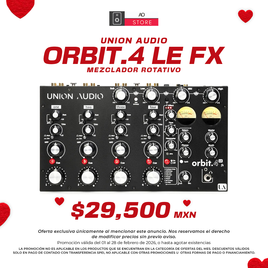 Union Audio orbit.4 Le Fx Mezclador Rotativo de 4 Canales 1