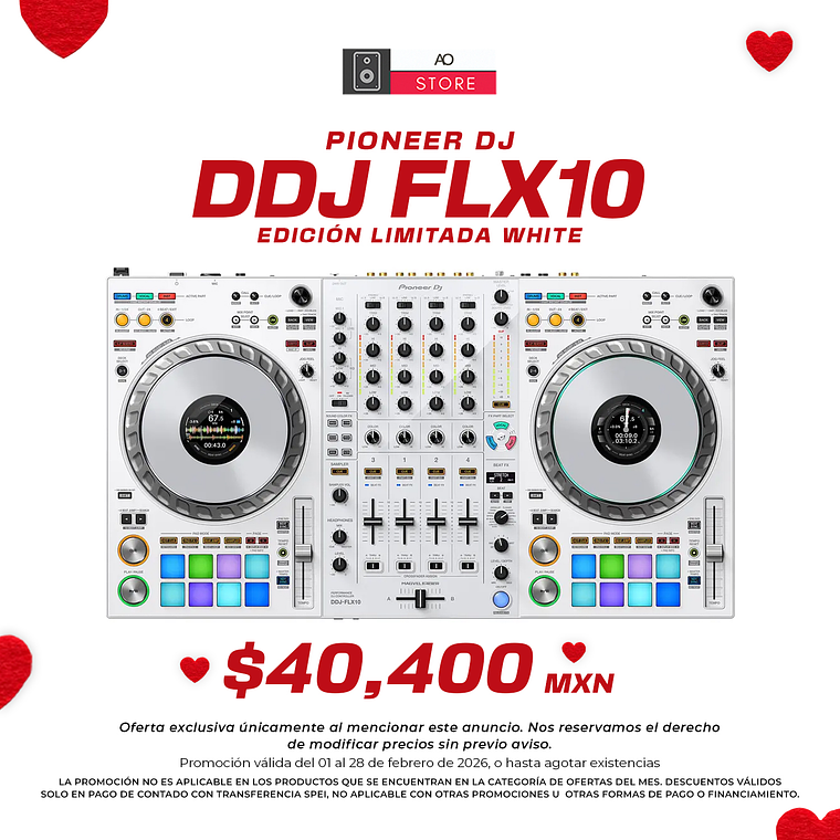 Pioneer DJ DDJ FLX10 Edición Limitada White Controlador para DJ de 4 Canales 1