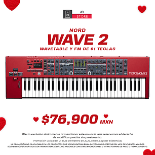 Nord Wave 2 Sintetizador Wavetable y FM de 61 Teclas