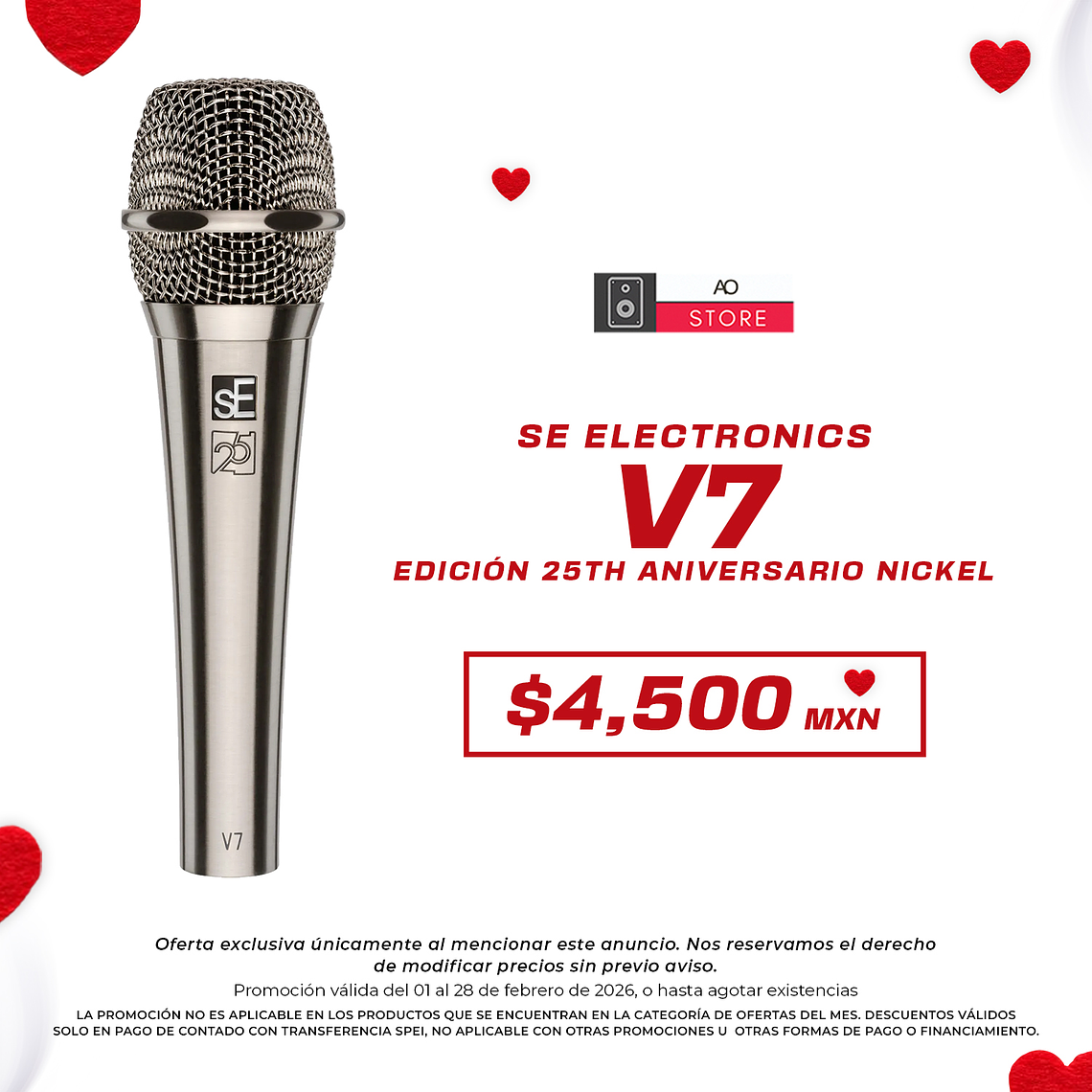 sE Electronics V7 Edición 25th Aniversario Nickel Micrófono Dinámico Supercardiode 1