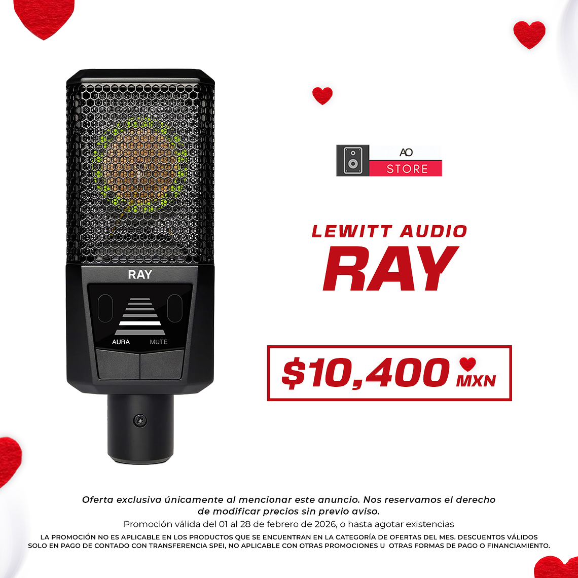 Lewitt Audio Ray Micrófono de Condensador  1