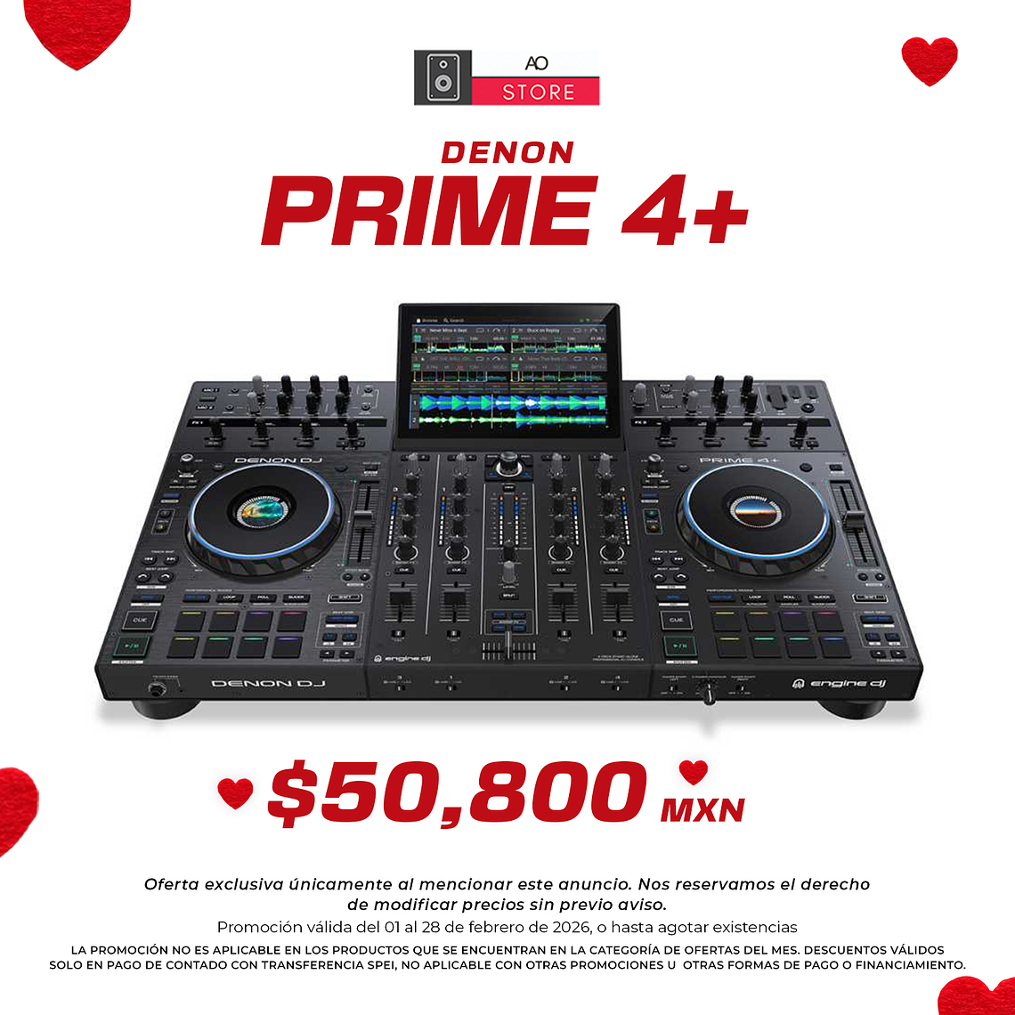 Denon Prime 4+ Reproductor Multimedia para DJ de 4 Canales 1