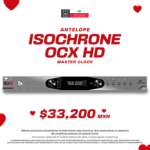 Antelope Isochrone Ocx Hd Master Clock