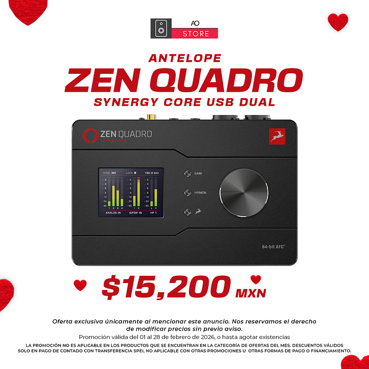 Antelope Audio Zen Quadro Synergy Core USB Dual Interfaz de Audio 1