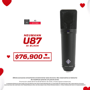 Neumann U87 Ai Black Micrófono Multipatrón