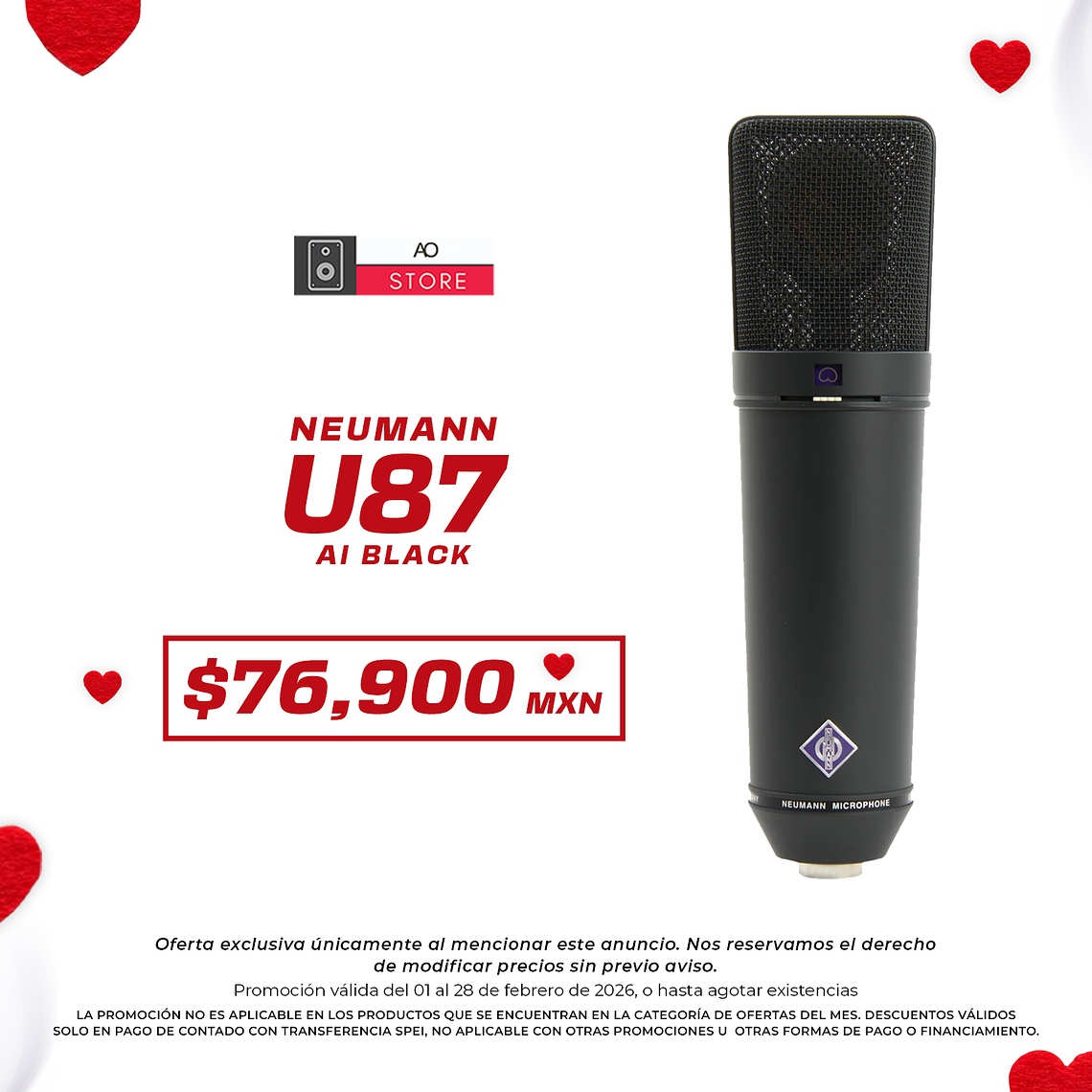 Neumann U87 Ai Black Micrófono Multipatrón 1