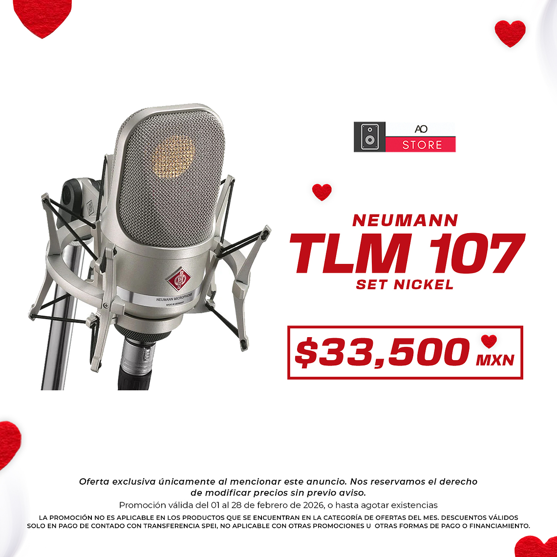 Neumann Tlm 107 Set Nickel Micrófono de Condensador 1