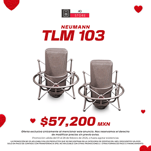 Neumann Tlm 103 Estéreo Nickel Micrófono de Condensador (2 Piezas)